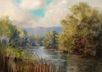 Tahir Bilal Ummi, 18 x 24 Inch, Oil on Canvas, Landscape Painting, AC-TBL-127 Tahir Bilal Ummi, 18 x 24 Inch, Oil on Canvas, Landscape Painting, AC-TBL-127